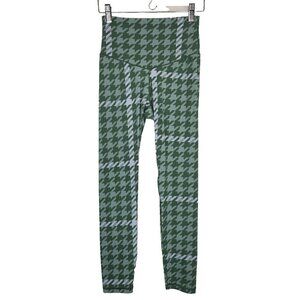 Offline By Aerie‎ Real Me Xtra 7/8 Leggings M Green Houndstooth High Waist